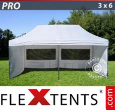 Pop up canopy PRO 3x6 m White, incl. 6 sidewalls