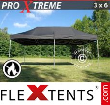 Pop up canopy Xtreme 3x6 m Black, Flame retardant
