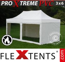 Pop up canopy Xtreme Heavy Duty 3x6 m White, incl. 6 sidewalls