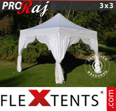Pop up canopy PRO "Raj" 3x3 m White/Gold