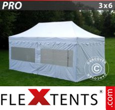 Pop up canopy PRO "Morocco" 3x6 m White, incl. 6 sidewalls