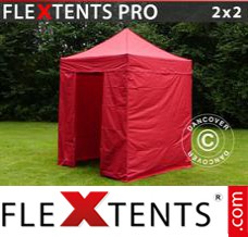 Pop up canopy PRO 2x2 m Red, incl. 4 sidewalls