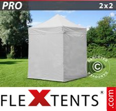 Pop up canopy PRO 2x2 m White, incl. 4 sidewalls