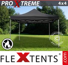 Pop up canopy Xtreme 4x4 m Black, Flame retardant