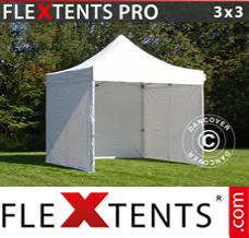 Pop up canopy PRO 3x3 m White, incl. 4 sidewalls