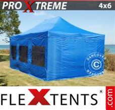 Pop up canopy Xtreme 4x6 m Blue, incl. 8 sidewalls