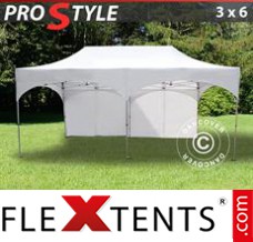 Pop up canopy PRO "Arched" 3x6 m White, incl. 6 sidewalls