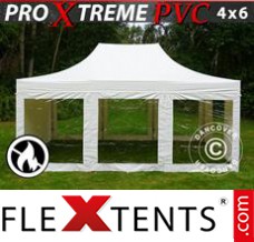 Pop up canopy Xtreme Heavy Duty 4x6 m White, incl. 8 sidewalls