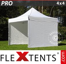 Pop up canopy PRO 4x4 m White, incl. 4 sidewalls