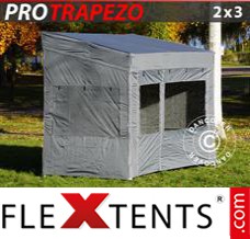 Pop up canopy PRO Trapezo 2x3m Grey, incl. 4 sidewalls