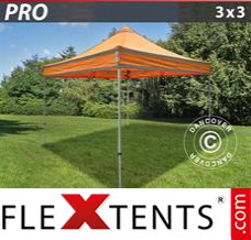 Pop up canopy PRO Work tent 3x3 m Orange Reflective