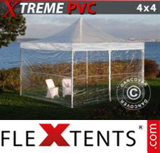 Pop up canopy Xtreme 4x4 m Clear, incl. 4 sidewalls