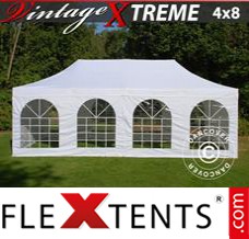 Pop up canopy Xtreme Vintage Style 4x8 m White, incl. 6 sidewalls