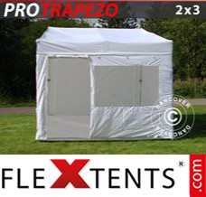 Pop up canopy PRO Trapezo 2x3m White, incl. 4 sidewalls
