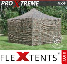 Pop up canopy Xtreme 4x4 m Camouflage/Military, incl. 4 sidewalls