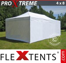 Pop up canopy Xtreme 4x8 m White, incl. 6 sidewalls