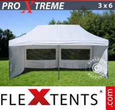 Pop up canopy Xtreme 3x6 m White, incl. 6 sidewalls