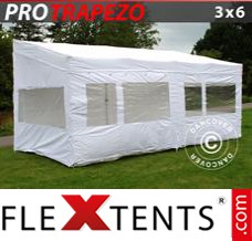 Pop up canopy PRO Trapezo 3x6m White, incl. 4 sidewalls