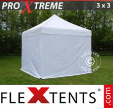 Pop up canopy Xtreme 3x3 m White, incl. 4 sidewalls