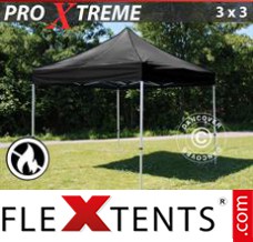 Pop up canopy Xtreme 3x3 m Black, Flame retardant