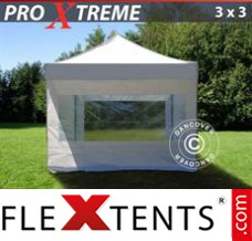Pop up canopy Xtreme 3x3 m White, incl. 4 sidewalls