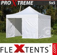 Pop up canopy Xtreme 5x5 m White, incl. 4 sidewalls