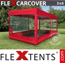 Pop up canopy FleX Carcover, 3x6 m, Red