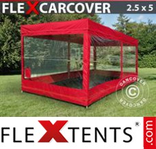 Pop up canopy FleX Carcover, 2,5x5 m, Red