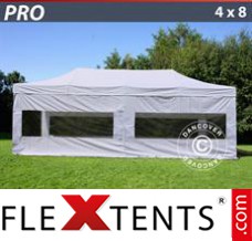 Pop up canopy PRO 4x8 m White, incl. 6 sidewalls