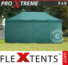 Pop up canopy Xtreme 3x6 m Green, incl. 6 sidewalls