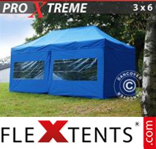 Pop up canopy Xtreme 3x6 m Blue, incl. 6 sidewalls